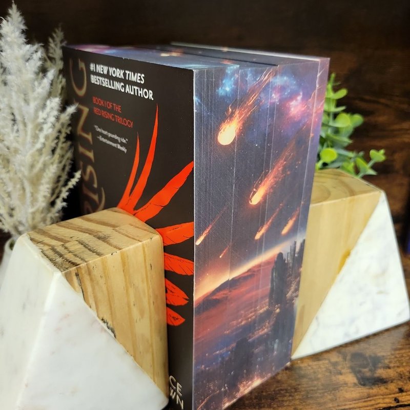 Red Rising 1-3 with Iron Rain printed edges and tote bag