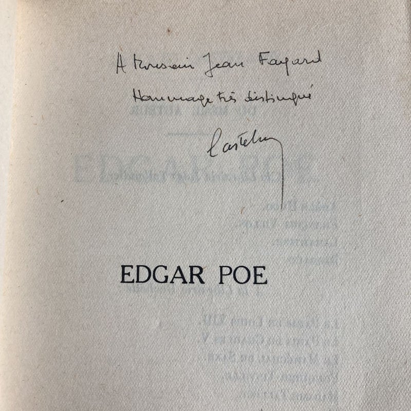 Edgar Poe (SIGNED; FIRST EDITION)