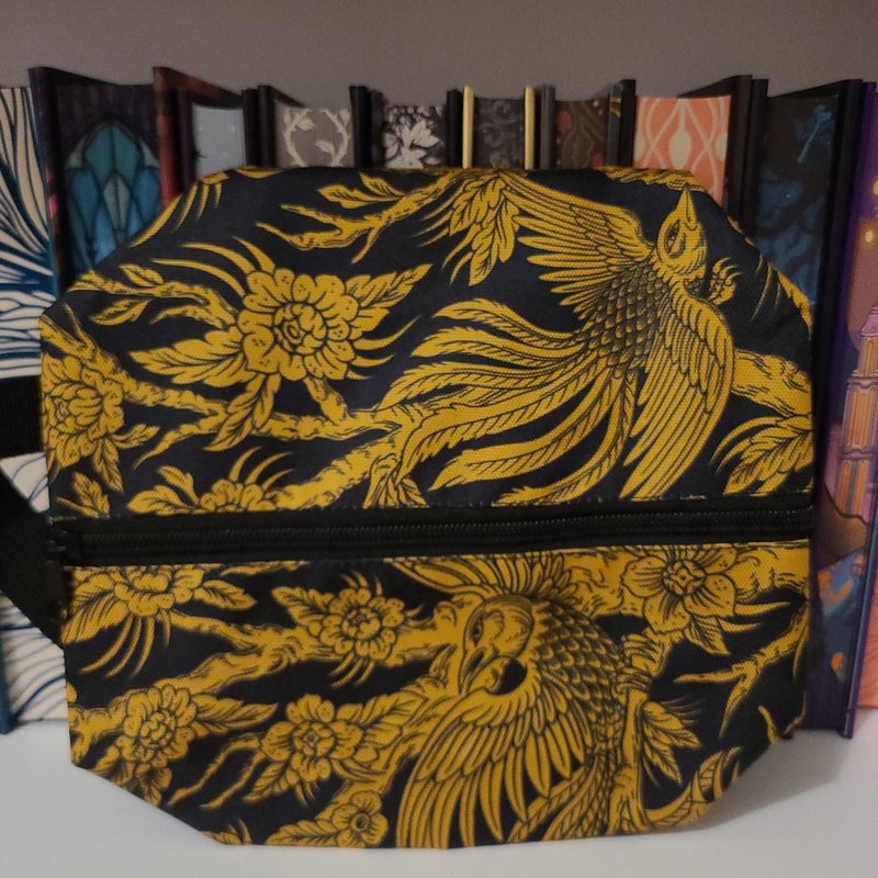 Bookish Box storage bag Wings Once Cursed and Bound 
