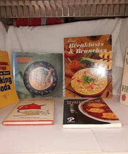 Lot of 6 Vintage Cookbooks: Mediterranean, Grilled, Chinese Kosher GC