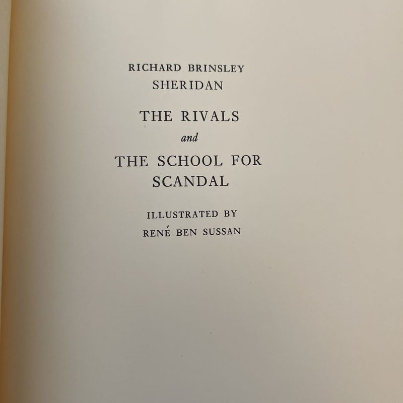 The Rivals & The School For Scandal 