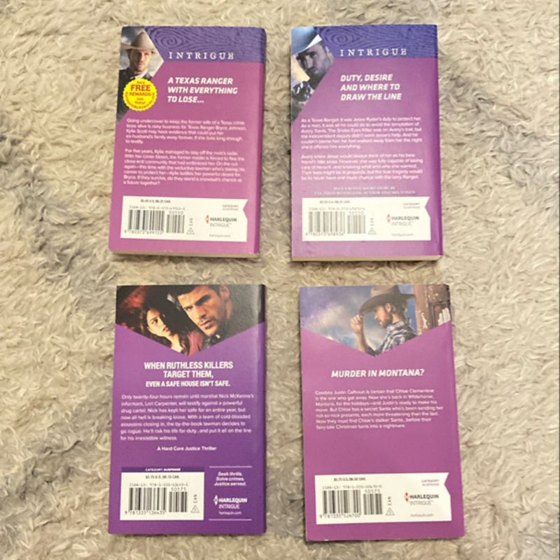 Lot of 4 Harlequin Intrigue Books