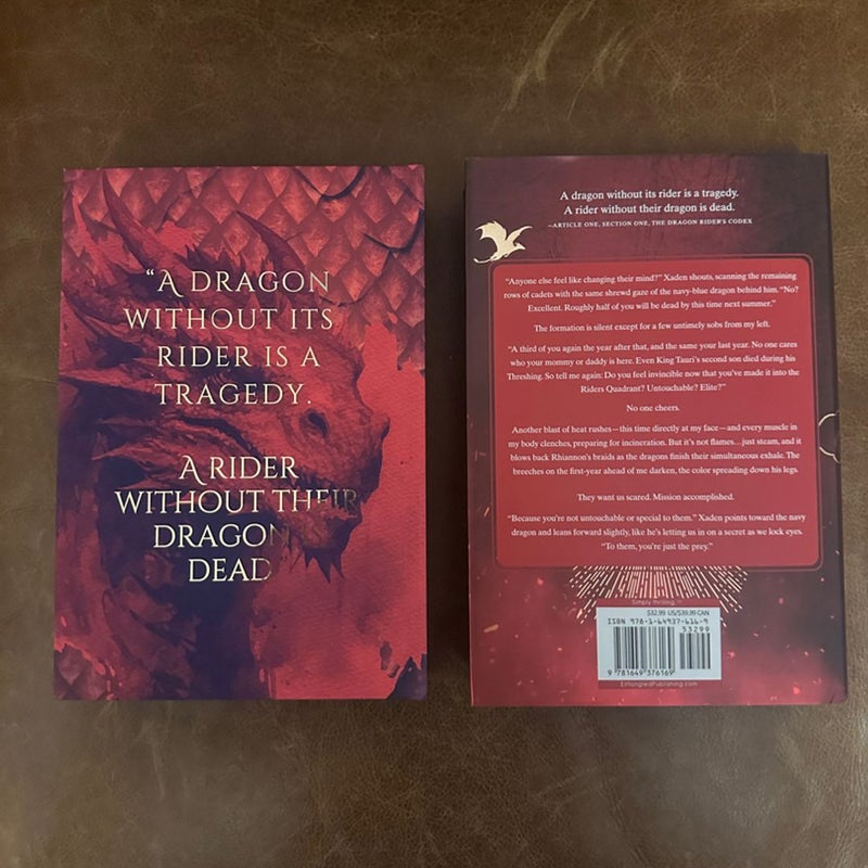 Fourth Wing signed special edition with sprayed edges & fourth wing holiday edition by Rebecca