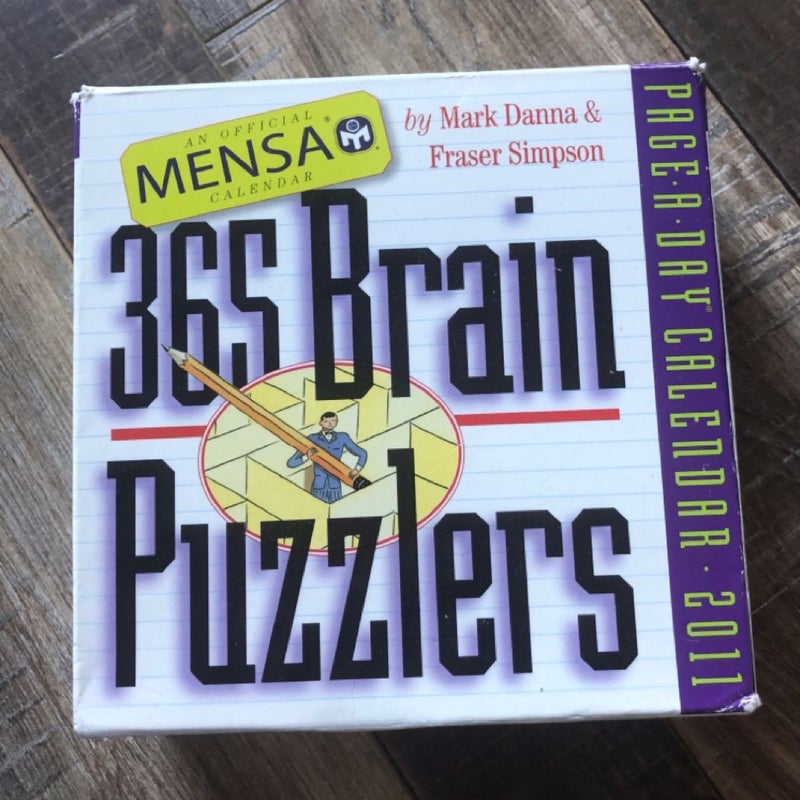 New Mensa 365 Brain Puzzlers Page-A-Day Calendar 2011 - Mark Danna & Fraser Simpson