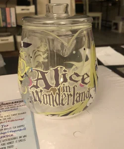 Alice in Wonderland glass teapot
