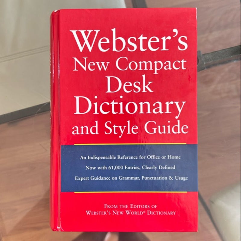 Webster's New World Compact Desk Dictionary and Style Guide Custom