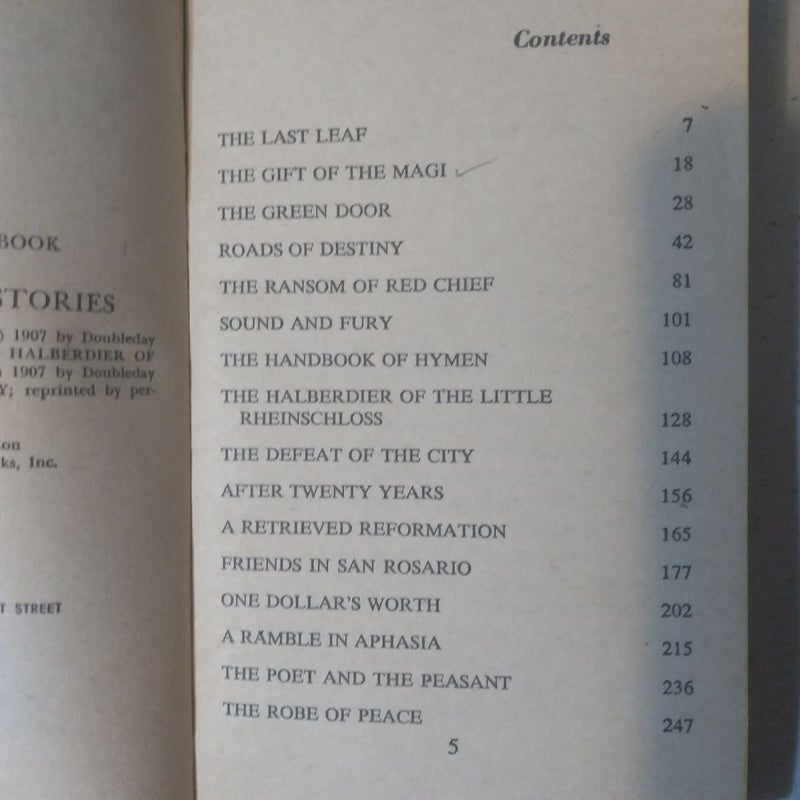 O. Henry's Short Stories 1968