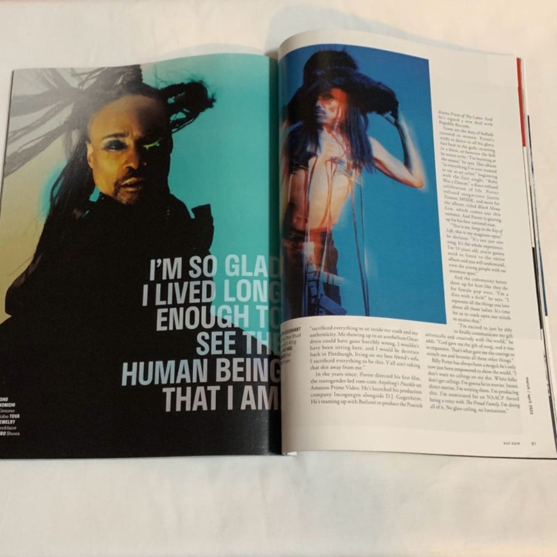 Out Billy Porter “Fashion Beauty” Issue March/April 2023 Magazine 