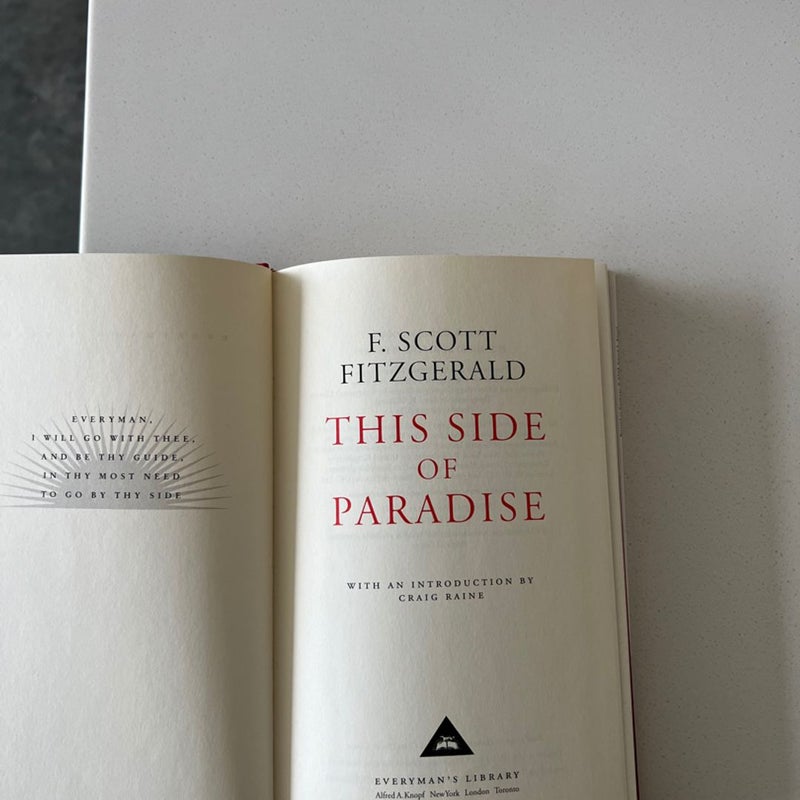 This Side of Paradise: Introduction by Craig Raine (Everyman's