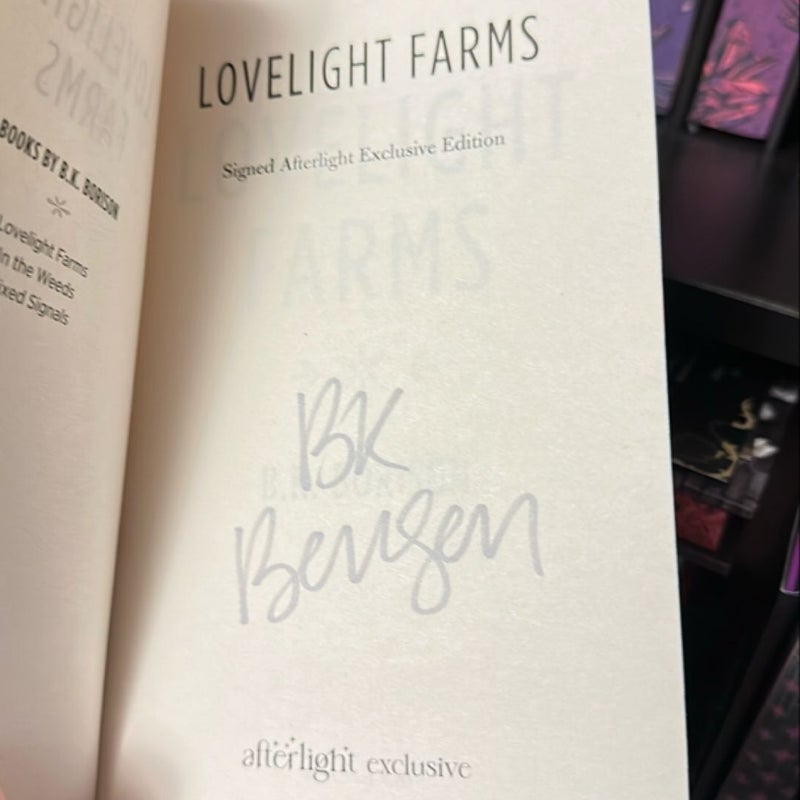 Lovelight Farms Books 1-4 series Afterlight signed editions