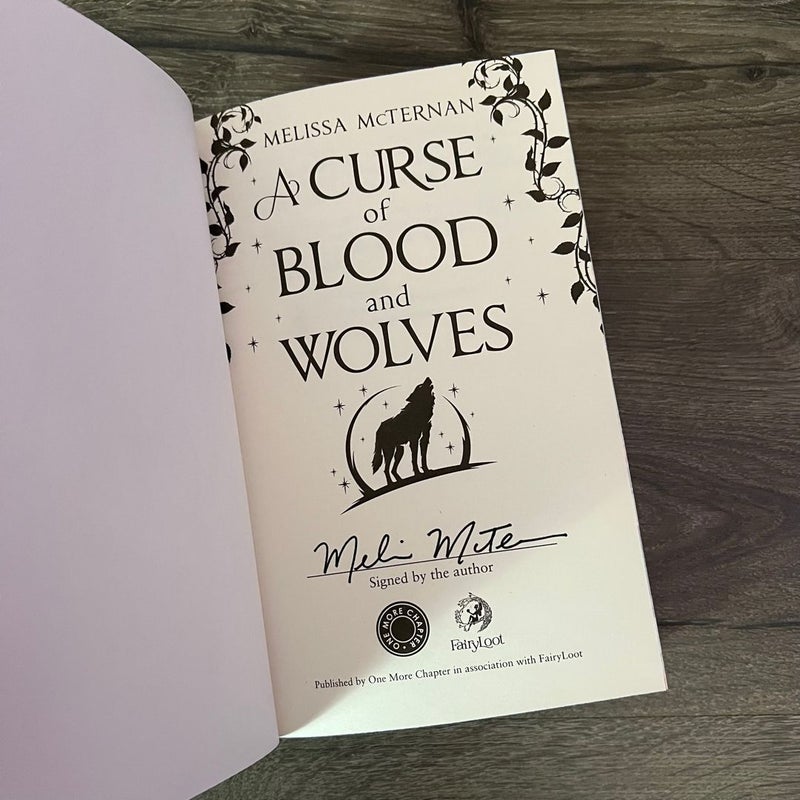 A Curse of Blood and Wolves (signed Fairyloot edition)