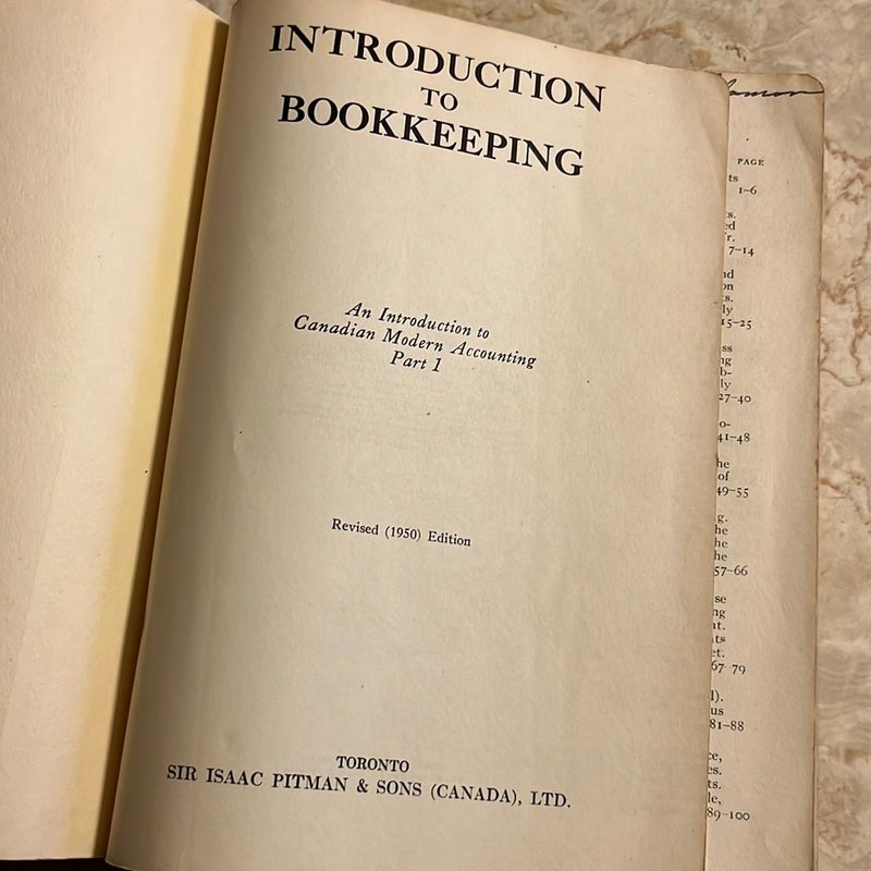 Canadian Modern Accounting: Part 1 (1950)
