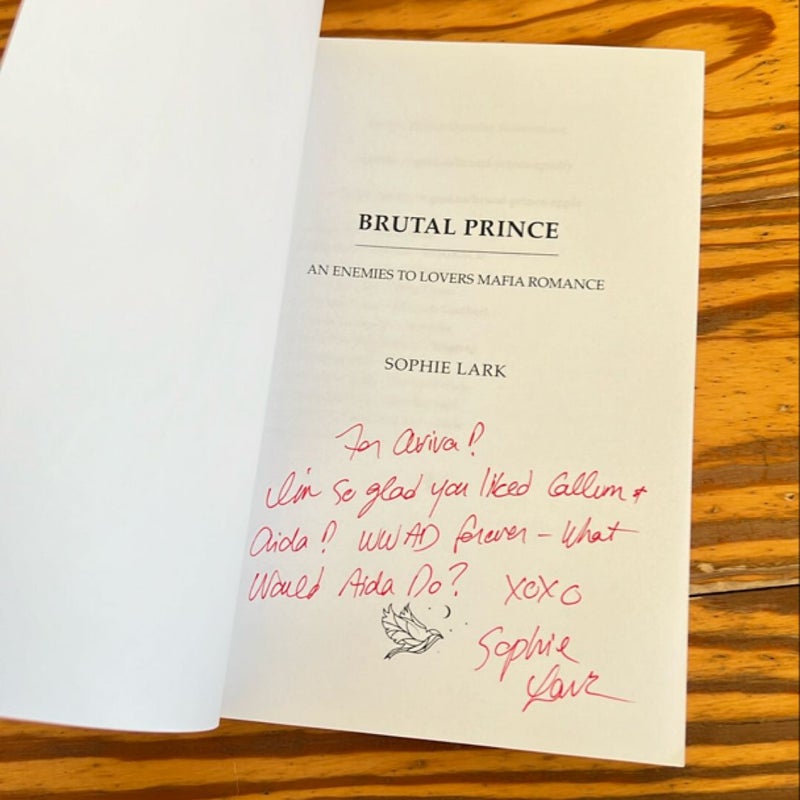 Brutal Prince series OOP covers (signed by author)