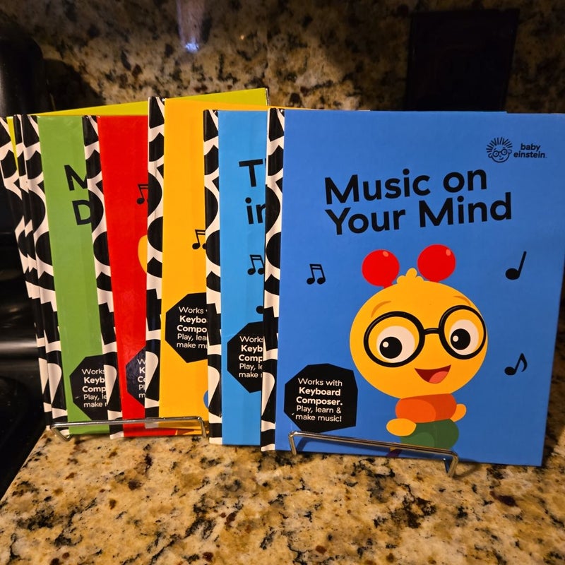 Lot of 7  Baby Einstein Books  Works with Keyboard Composer (BOOKS ONLY)