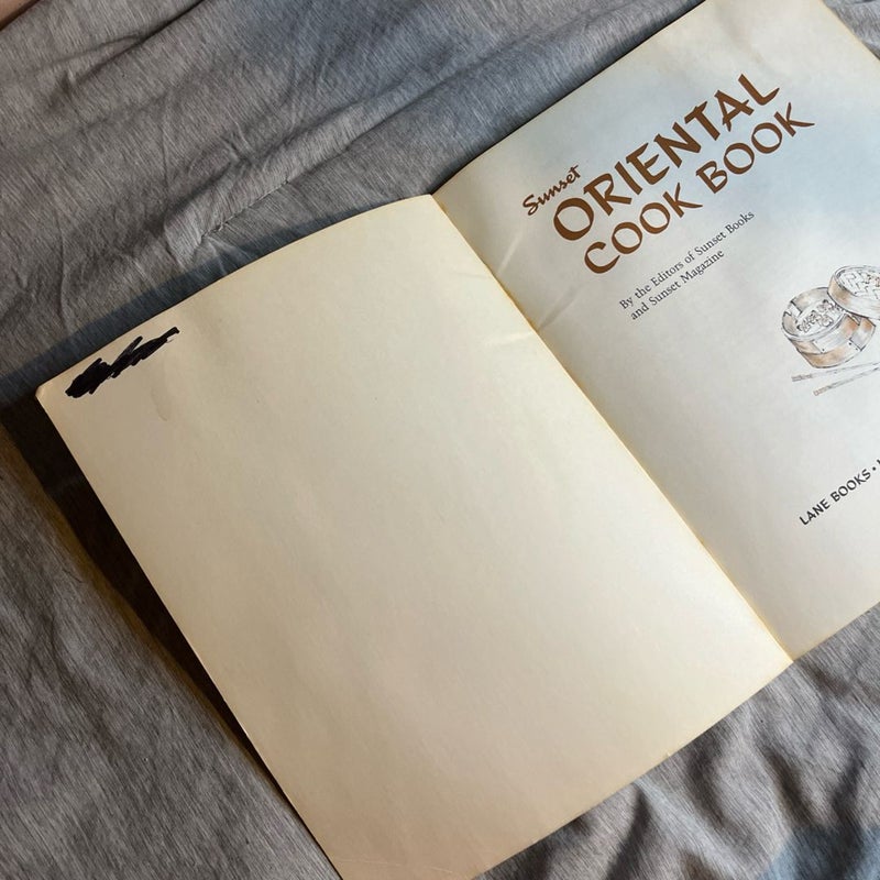 Vintage 1972 Sunset Oriental Cook Book Chinese, Japanese, Korean 