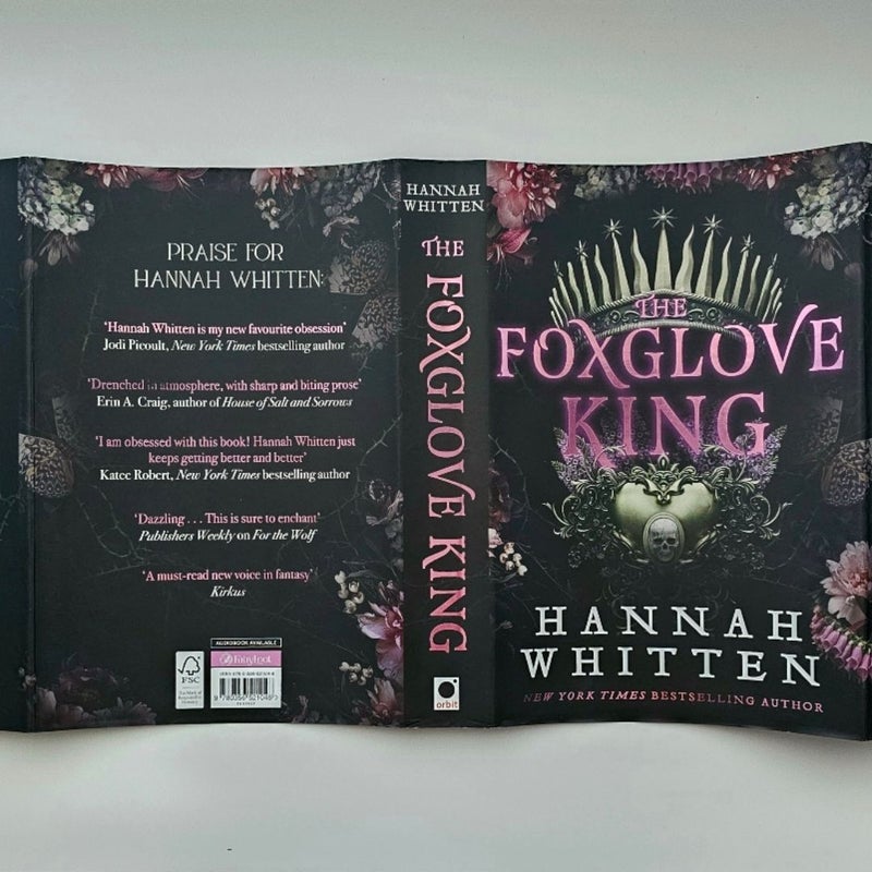 The Foxglove King Hannah Whitten Fairyloot Exclusive Sprayed Edge Endpaper Art