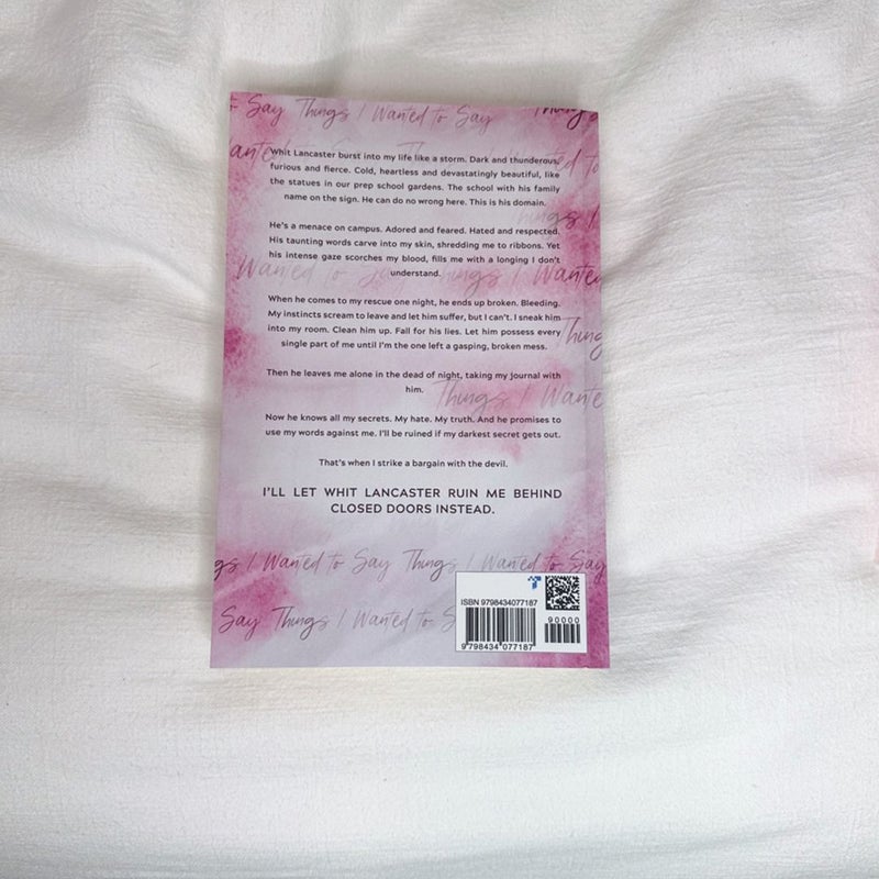 Things I Wanted to Say (but never did) (Indie Edition, Out of print)