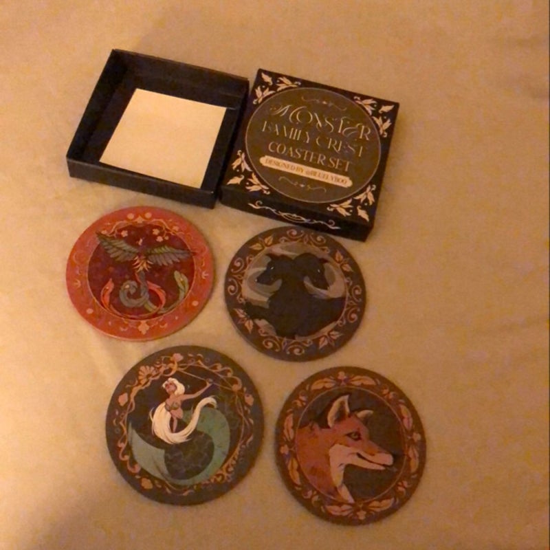 Fairyloot Only A Monster Coaster Set