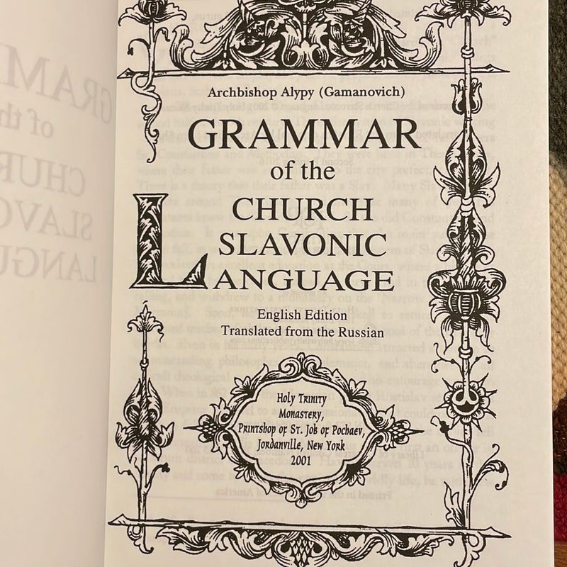 Grammar of the Church Slavonic Language