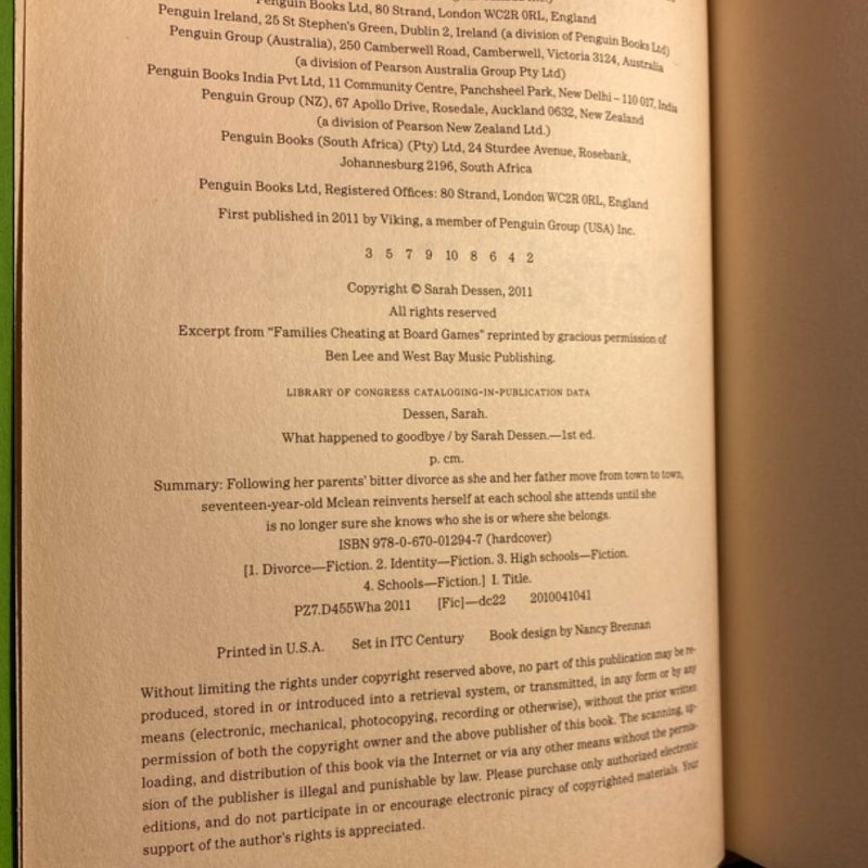 What Happened to Goodbye First Edition 