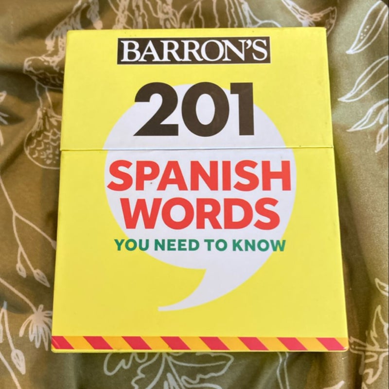 201 Spanish Words You Need to Know Flashcards