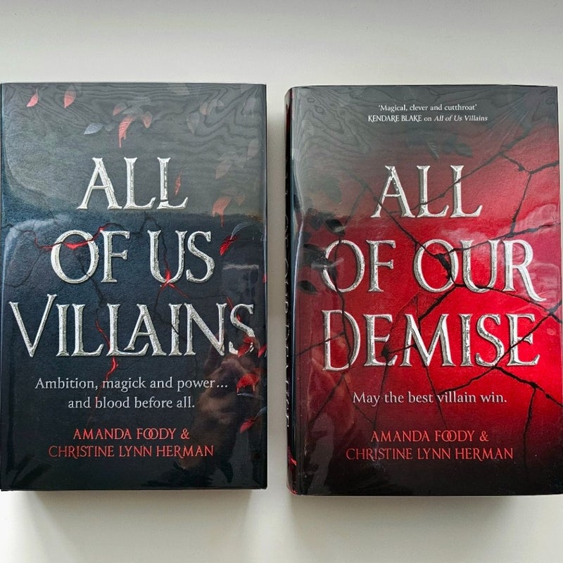 All Of Us Villains All Of Our Demise SIGNED Goldsboro 1st UK Edition Matching Numbers