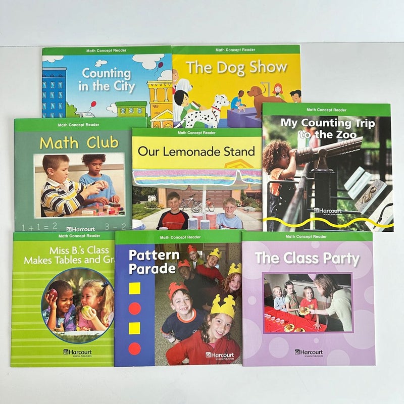 Harcourt School Publishers Math Concept Readers Bundle, 8 Books