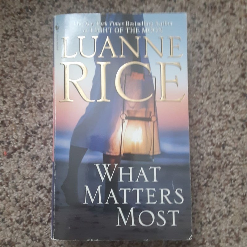 What Matters Most