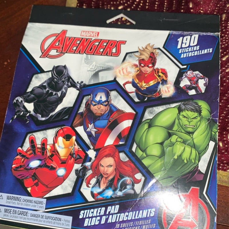 Marvel Avengers sticker book pad 