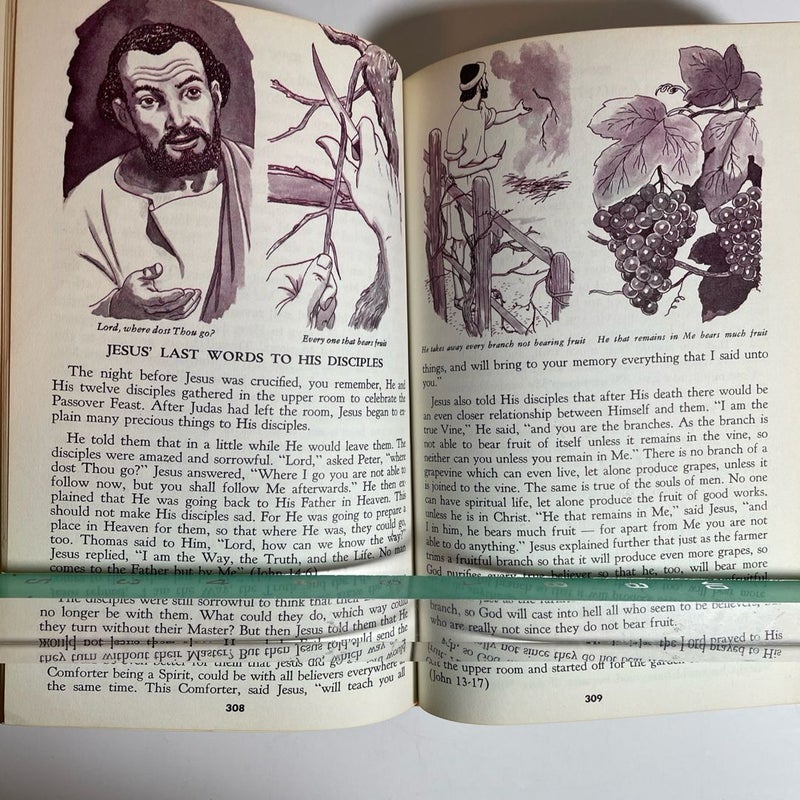 1960 The Children's  King James Bible Harper New Testament HC Book Illustrated