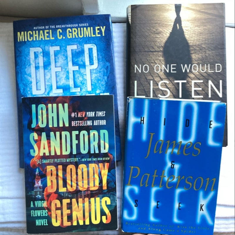 Suspense Bundle: Deep Freeze, Bloody Genius, Hide & Seek, No One Would Listen