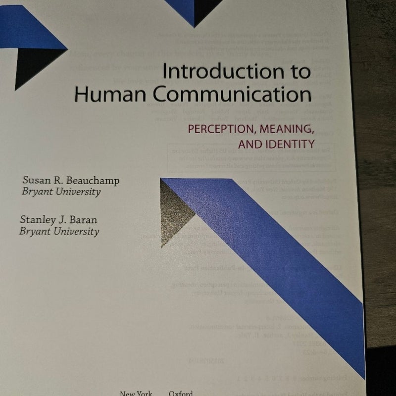 Introduction to Human Communication Custom Edition Northern Arizona University