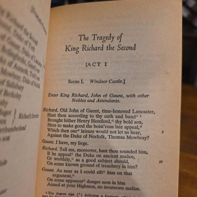 VINTAGE 1963 Richard II AKA The Tragedy of King Richard the Second (Written by William Shakespeare, Edited by Kenneth Muir) *Signet Classic*