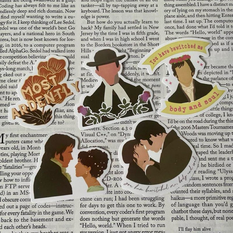 Pride and Prejudice stickers