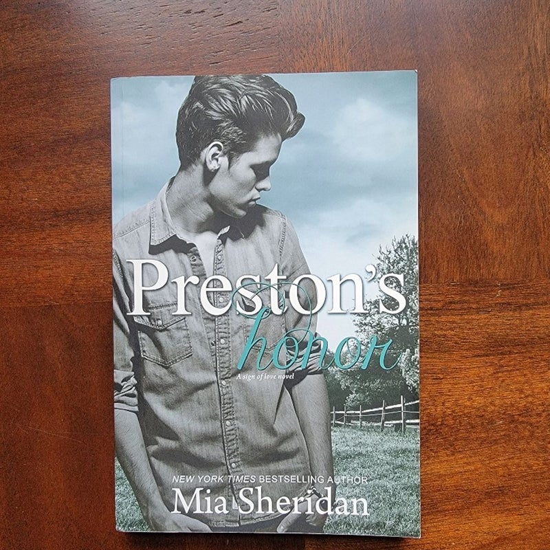 Preston's Honor by Mia Sheridan Paperback Novel Book Romance Lovers Smut Spice