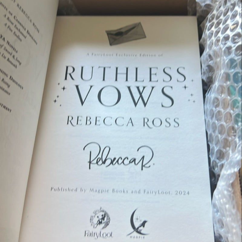 Ruthless Vows Digitally Signed Fairyloot Edition