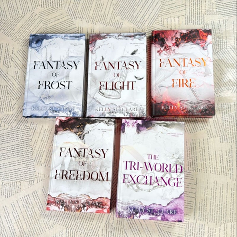 The Tainted Accords series (Fantasy of Frost, Fantasy of Flight, Fantasy of Fire, Fantasy of Freedom, The Tri-World Exchange novellas)