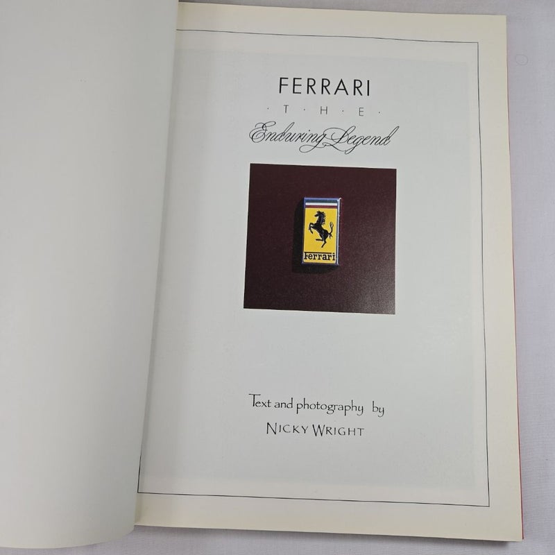 Ferrari The Enduring Legend Book by Nicky Wright