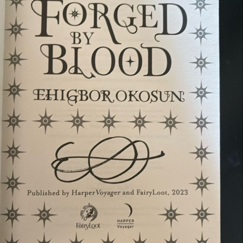 Forged by Blood FAIRYLOOT SIGNED EXCLUSIVE EDITION