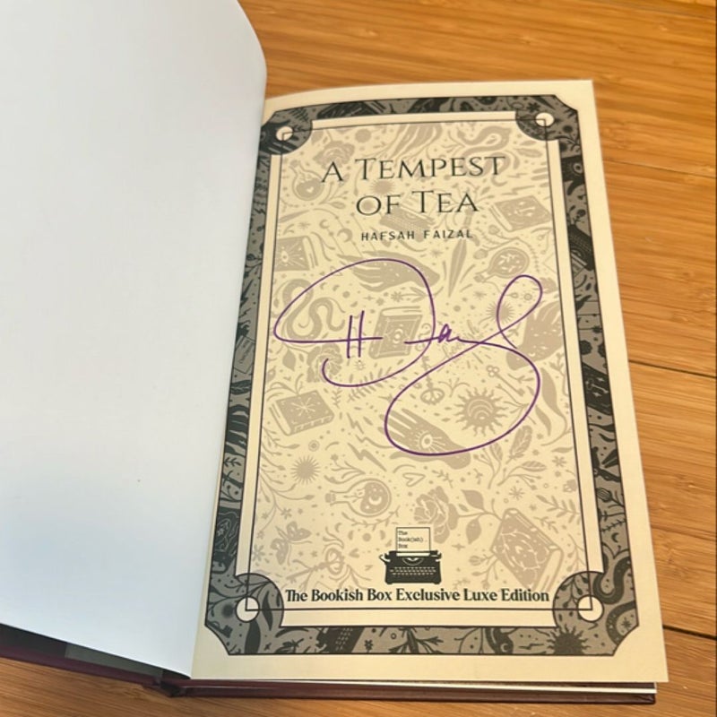 SIGNED bookish box - a tempest of tea