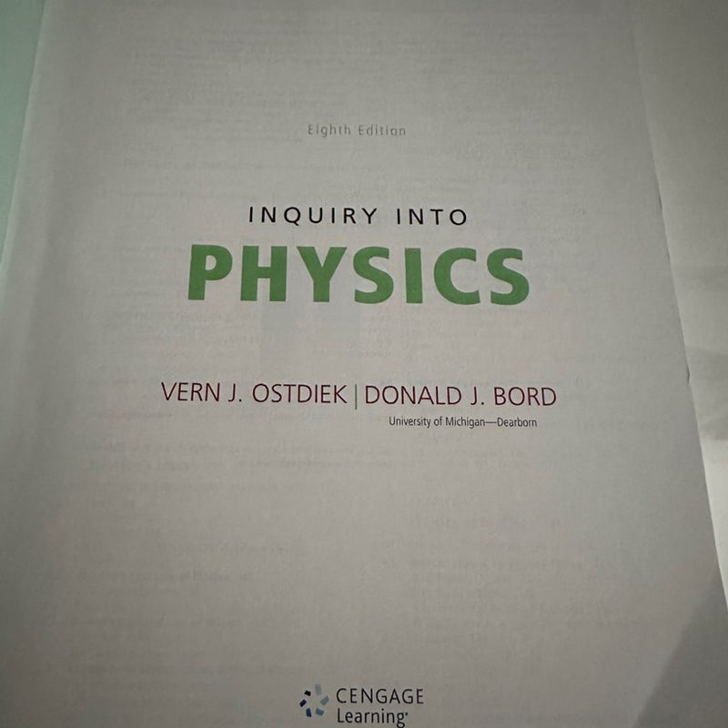 Inquiry Into Physics