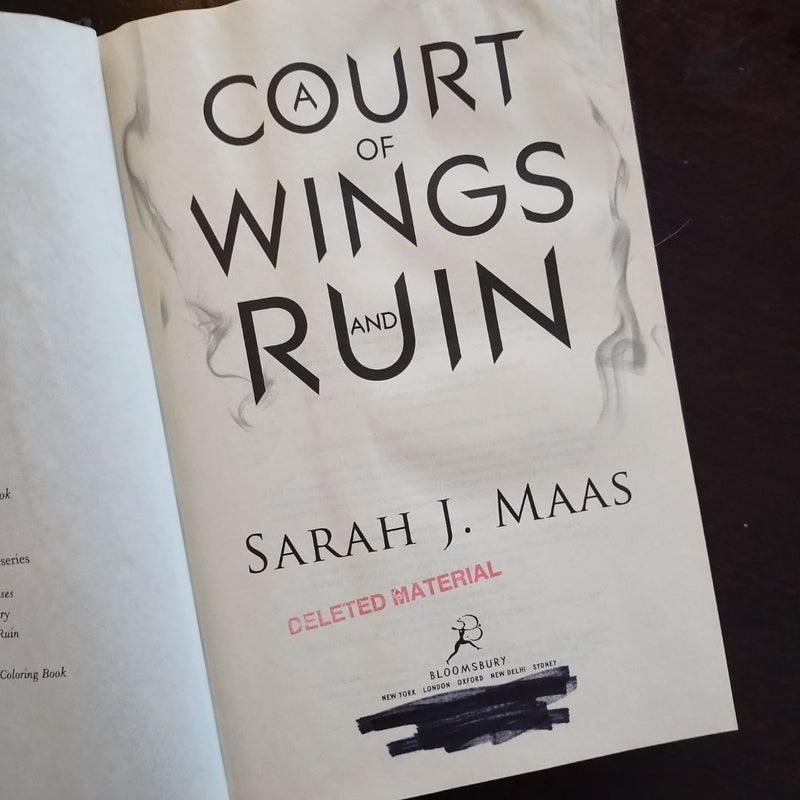 A Court of Wings and Ruin (First Edition - Ex-Library)