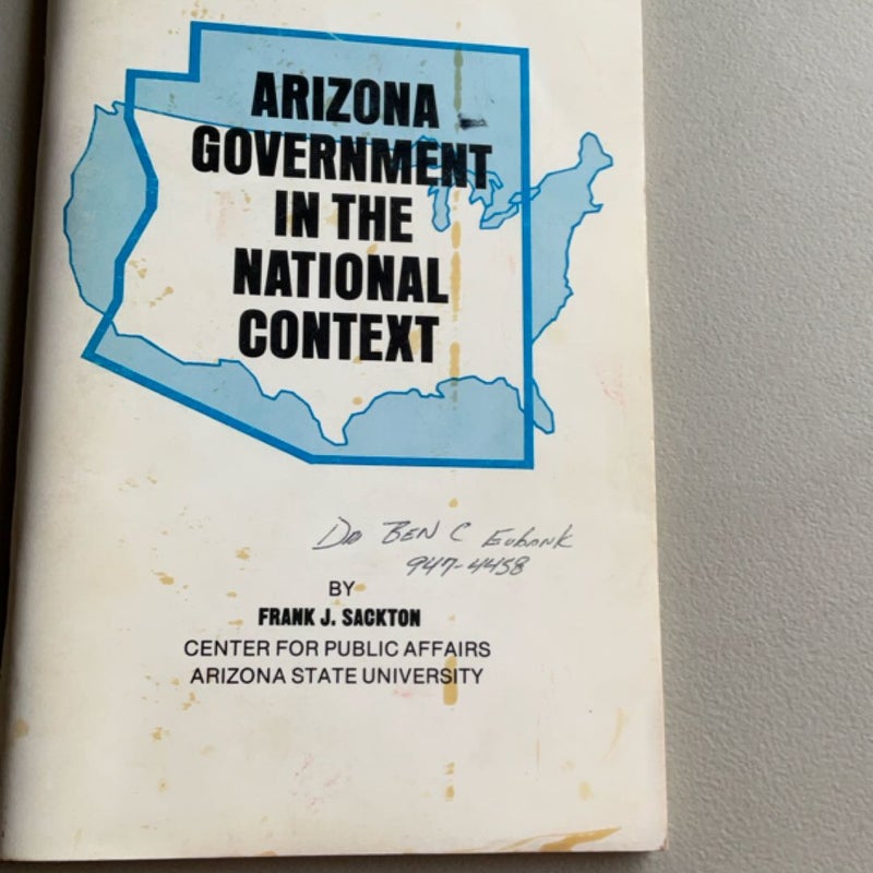 Arizona government in the national context