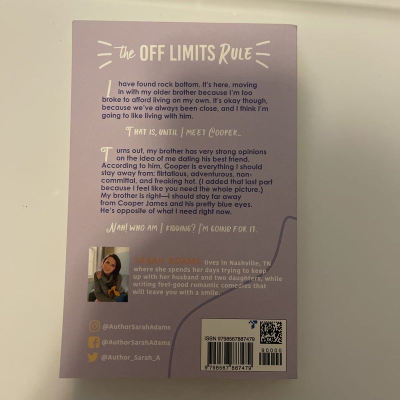 The Off Limits Rule by Sarah Adams, Paperback Pangobooks