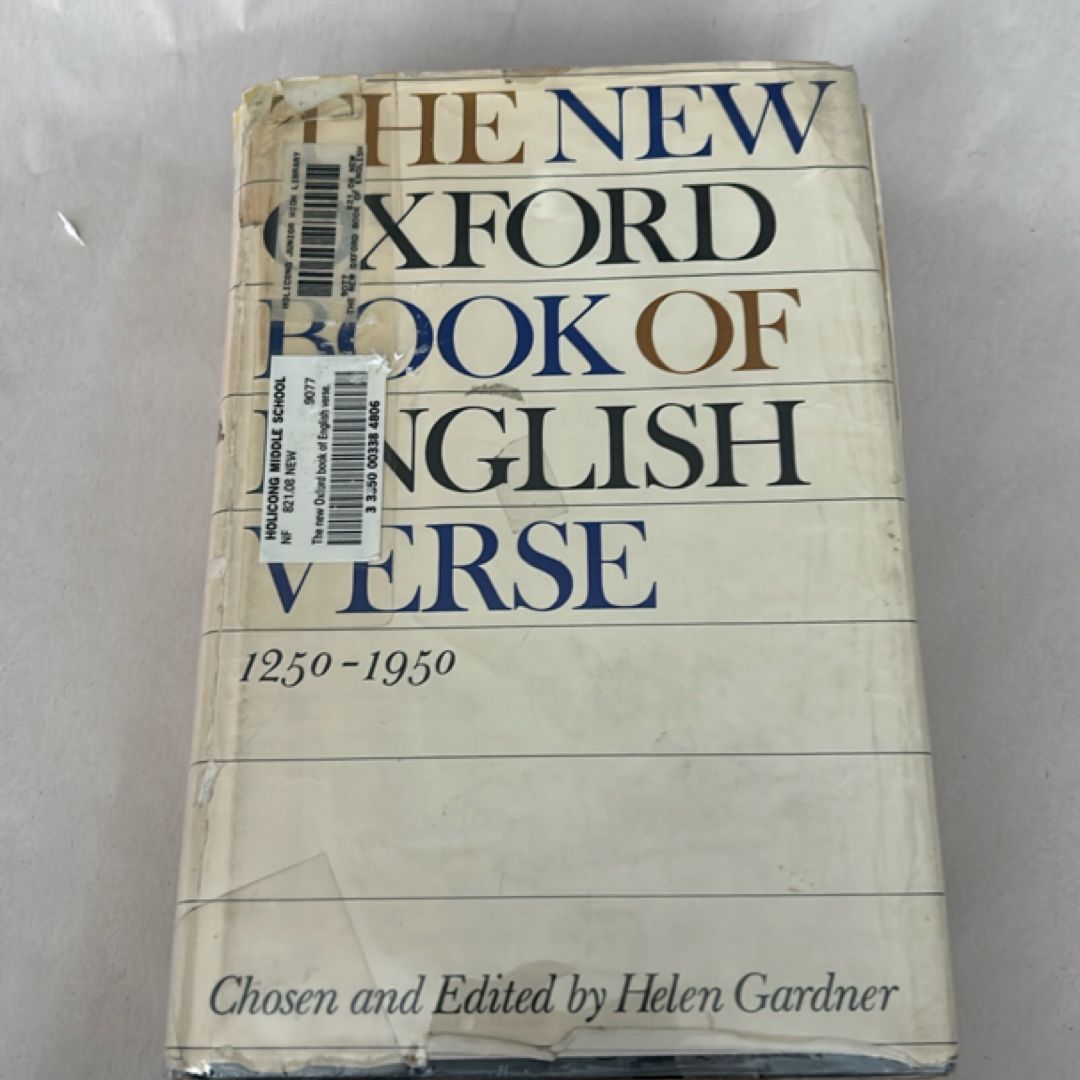 The New Oxford Book Of English Verse