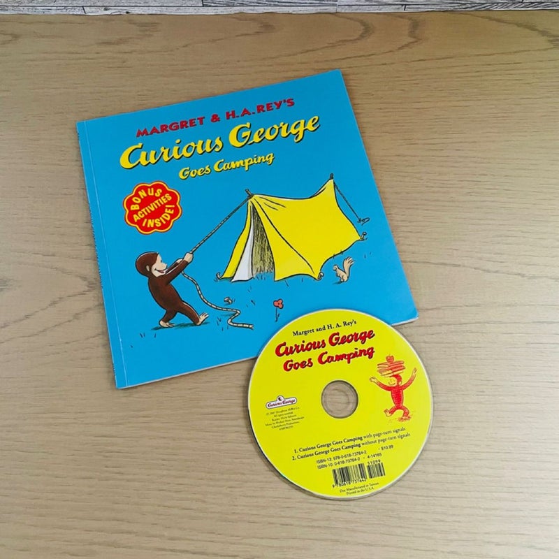 Curious George Goes Camping-Book & CD