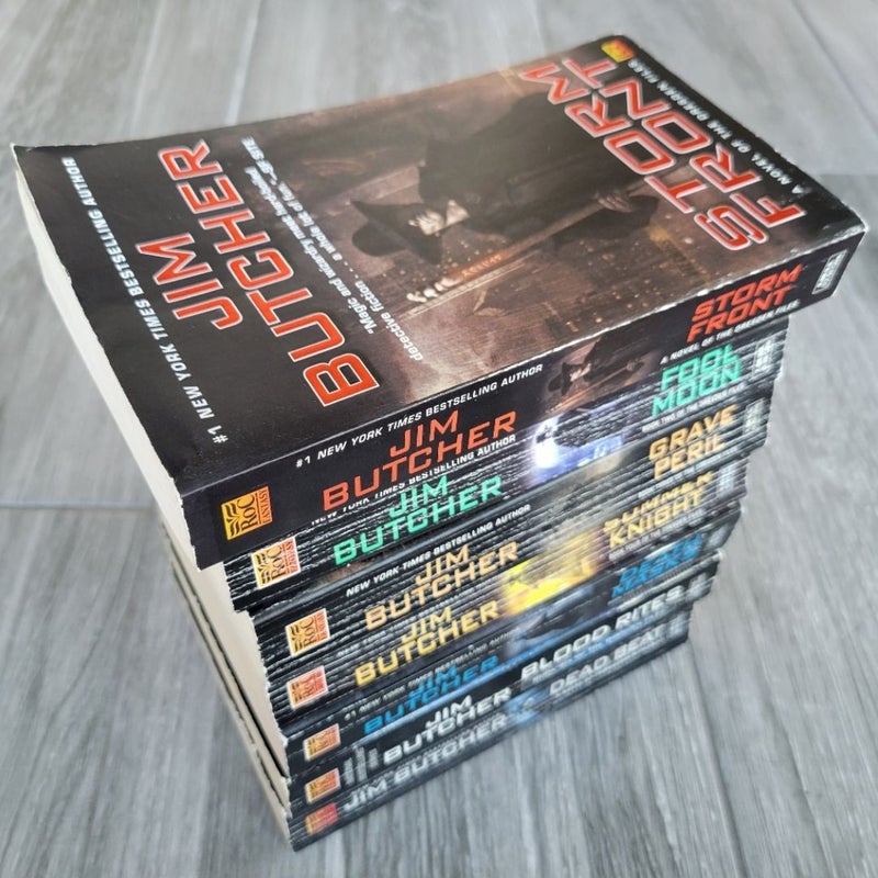 JIM BUTCHER DRESDEN FILES SERIES SET OF 7 PAPERBACK BOOKS #1 - 7 FIRST EDITION