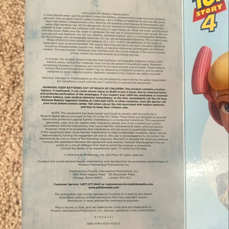 Disney Pixar Toy Story 4: the Toys Are Back! Sound Book