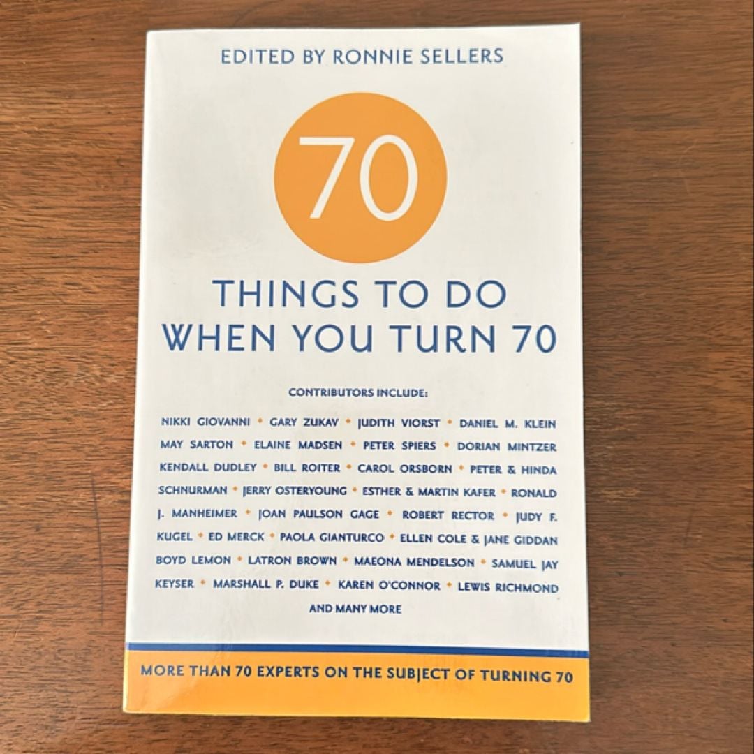 70 Things to Do When You Turn 70 by Ronnie Sellers, Paperback | Pangobooks