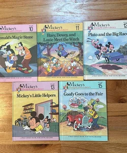 Lot of 4 Hardcover Disney Books for Children from Mickey’s Young Readers Library 